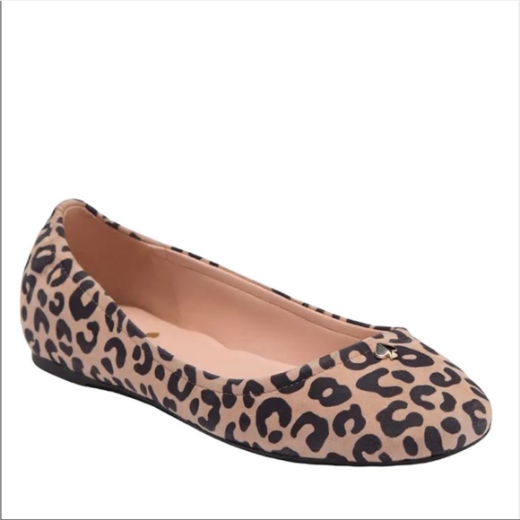 Kate Spade Keaton Leopard Print Suede Flats NWOB - Picture 3 of 5